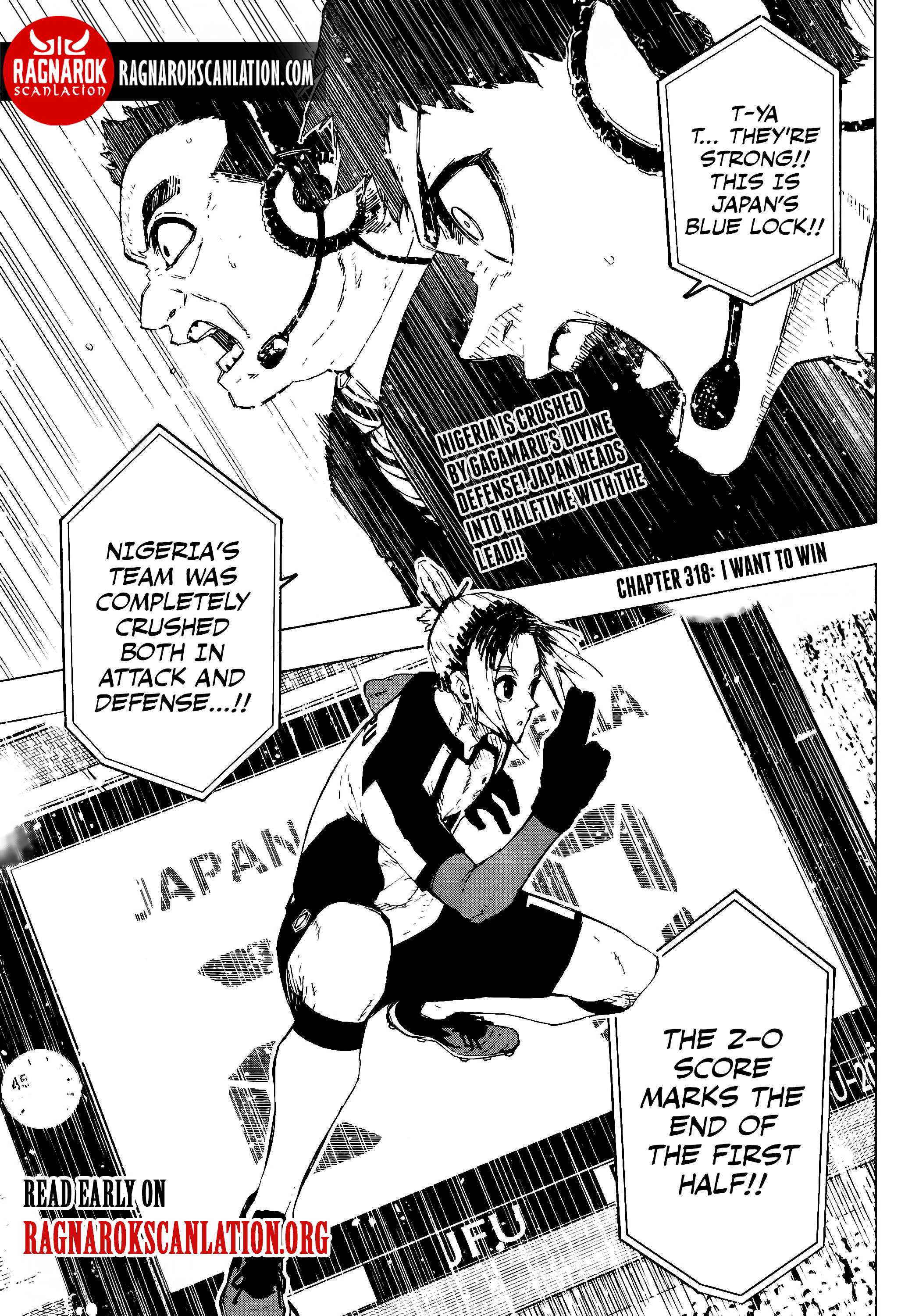 Blue Lock Chapter 318 - Page 1 - Isagi Yoichi football manga